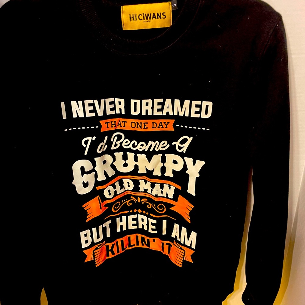 Black Grumpy Old Man sweatshirt